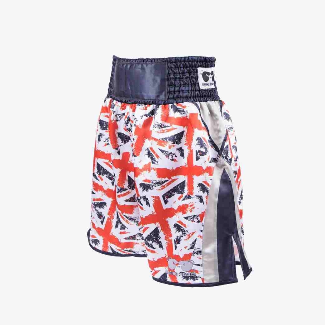 Union Jack Boxing Shorts UK No1 Boxing Outfit Brand Raging Beasts